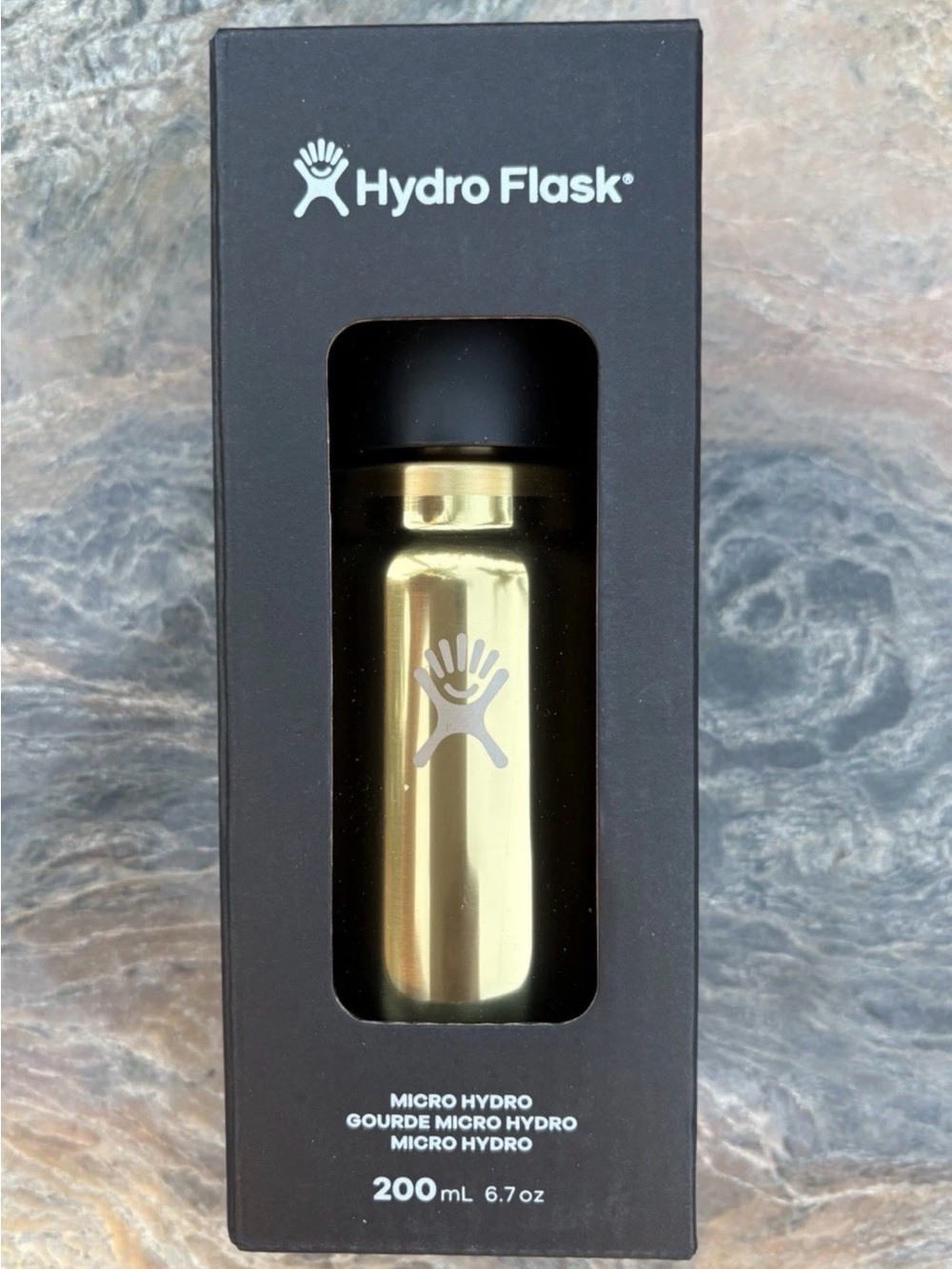 Hydro Flask Micro Hydro Bottle 6.7 oz GOLD Mini Tumbler Limited Edition New